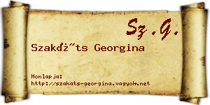 Szakáts Georgina névjegykártya