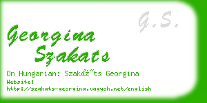 georgina szakats business card